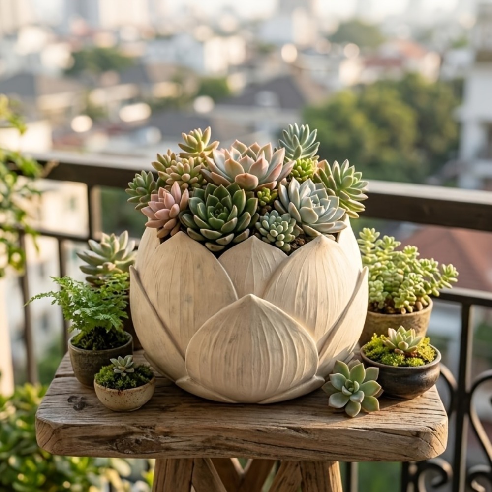Exquisiter Kreativer Lotusförm – Aloe Vera Pot Bewertung und Preis