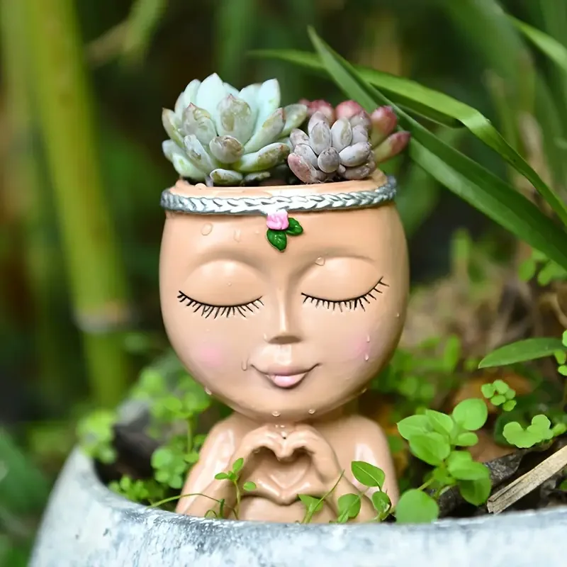 Herzförmiger Mädchen-Kunstharz – Echeveria Succulent Bewertung und Preis